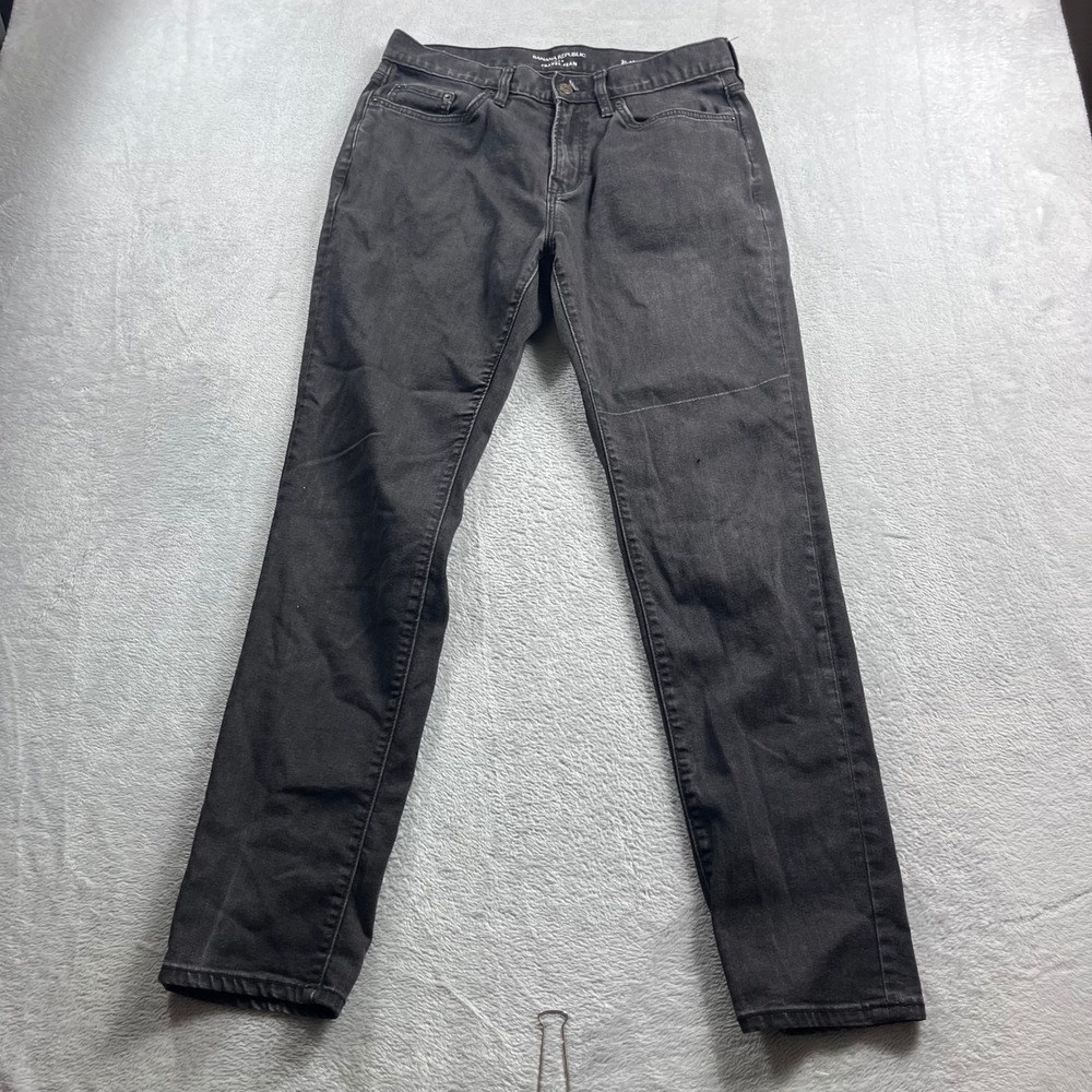 Banana Republic Travel Jean Mens 31x32 Athletic Fit Faded Black Denim Pants